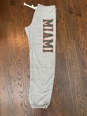 University of Miami Women's sweatpants with MIAMI logo. UMIAMI size Small